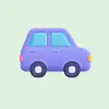 Purple compact car icon representing car sharing and shared mobility services.