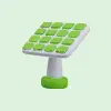 Icon of a green solar panel on a stand, symbolizing solar energy.